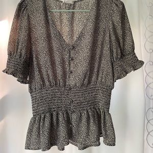 Black and white Printed Blouse